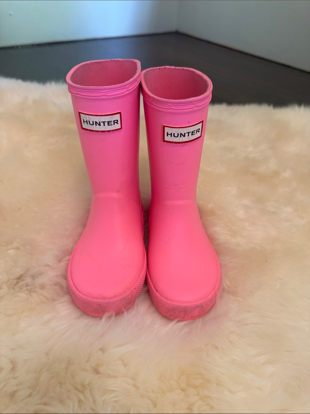 Hunter Kids Bright Pink Original Rain Boots